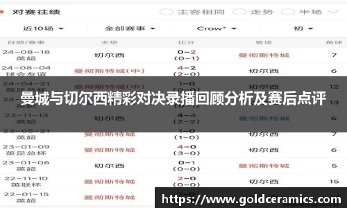曼城与切尔西精彩对决录播回顾分析及赛后点评
